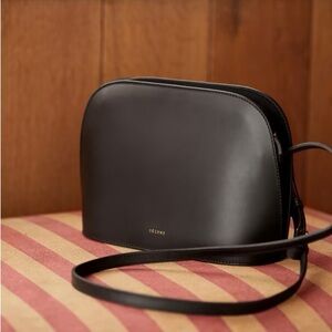 NWT Victor Smooth Black Crossbody Bag